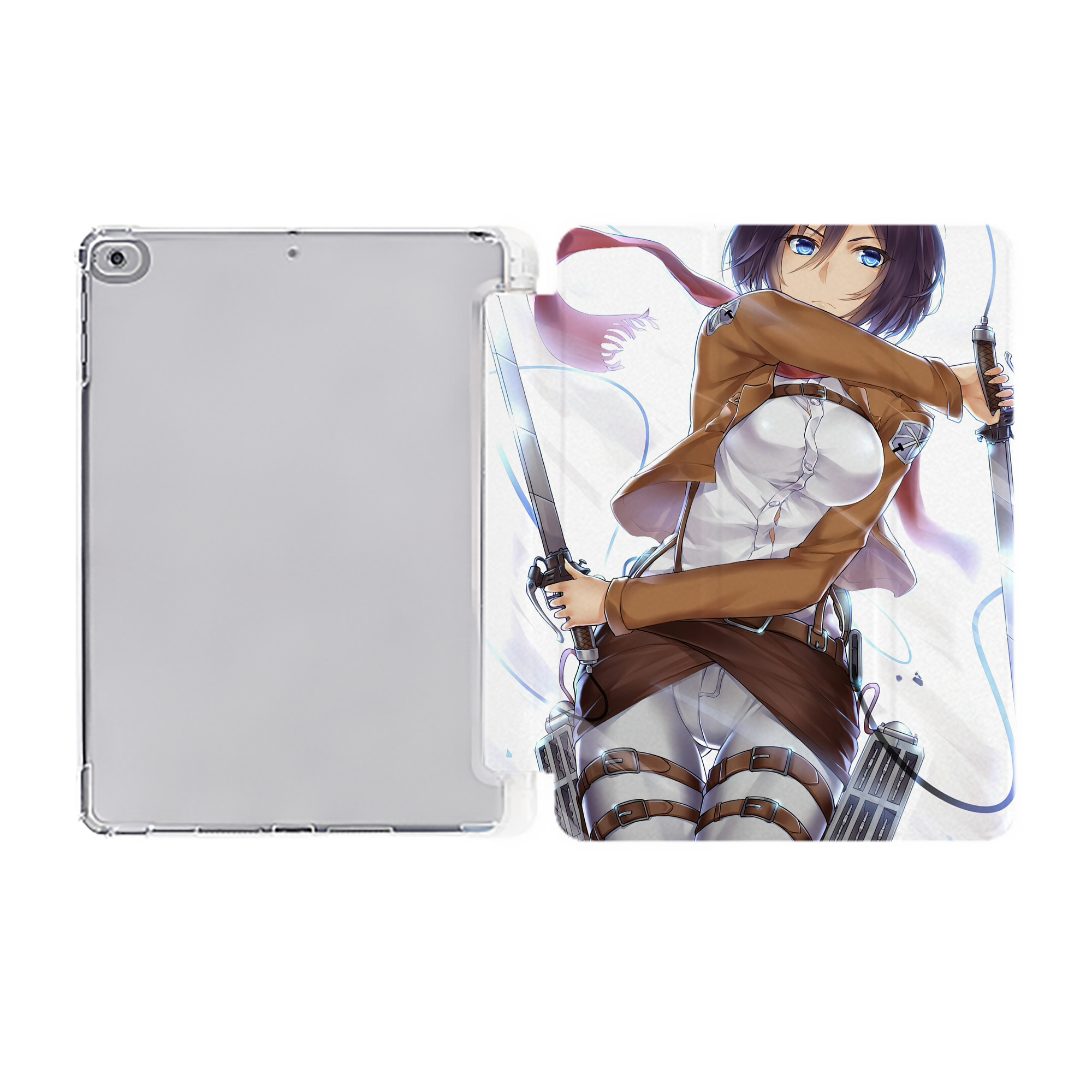 （画像用） 進撃の巨人 Attack on Titan IPad ケース ペン収納付き 三つ折りスタンド PUレザー×シリコン 対応機種9.5/10.5/10.9インチ